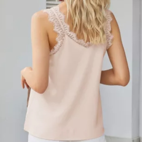 PALE Pink Boho Lace Silky Soft Cami NWT - Picture 3 of 6